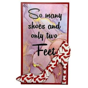 Sign Plaque Wall Decor High Heel Novelty Decor Gift for Shoe Lovers 7 X 12 in